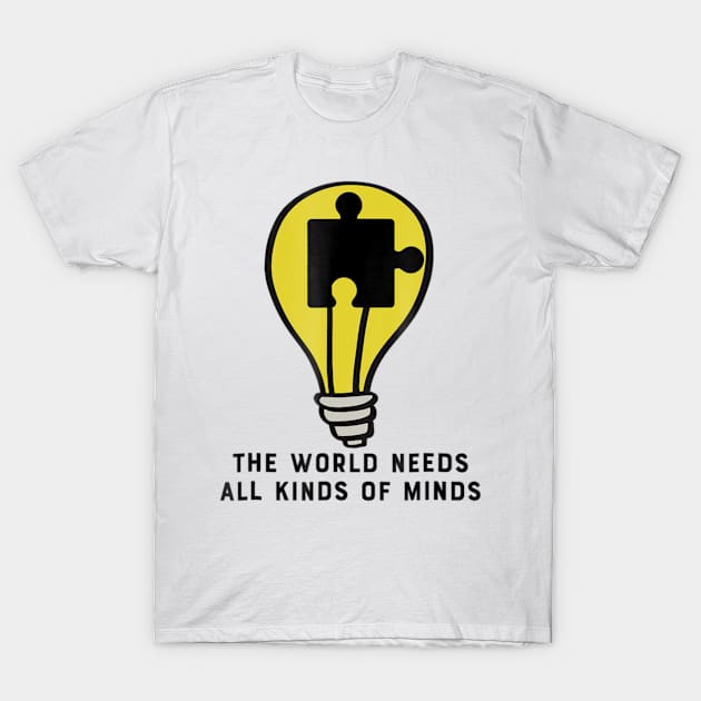 Special Education Teacher The World Needs All Kinds T-Shirt by StuSpenceart